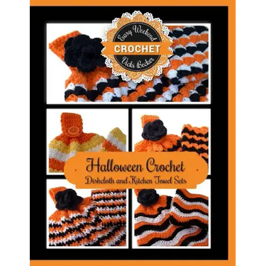 Halloween Crochet Dishcloth and Kitchen Towel Sets