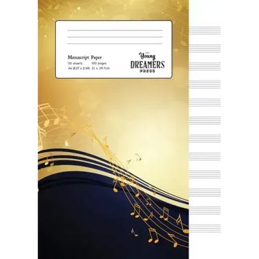 Manuscript Paper: Yellow Notes A4 Blank Sheet Music Notebook