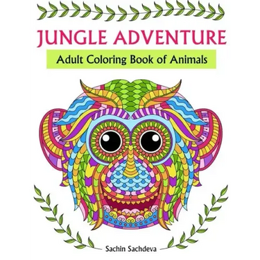 Jungle Adventure: Adult Coloring Book of Animals