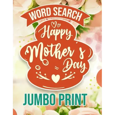 Word Search Happy Mothers Day: Jumbo Print (Large Print Word Search Books for Adults) Gift Idea with pink Cover
