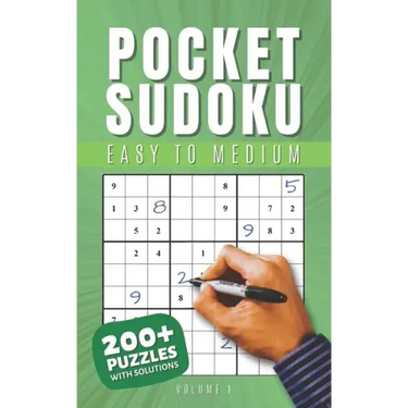 Pocket Sudoku Easy to Medium With Solutions: Travel-Friendly Sudoku Puzzle Book with 200 Easy to Medium Problems and Solutions - Compact Size - Journe