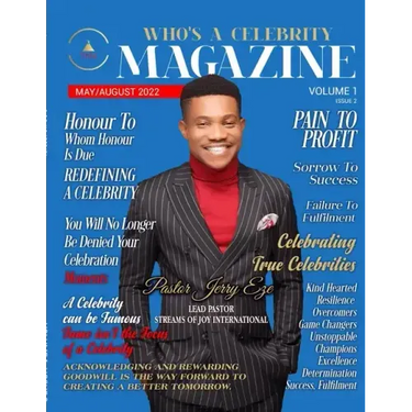 Who's A Celebrity Magazine Pastor Jerry on the cover
