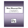 Music Manuscript Book (Purple): 96 pages, 12 staves: Includes Music Reference Charts