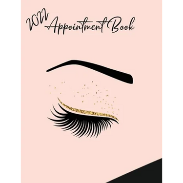 2022 Appointment Diary - Eyelash Day Planner Book with Times (in 15 Minute Increments)