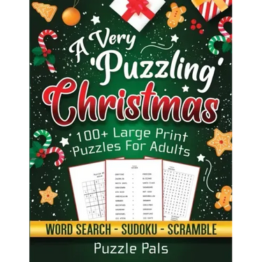 A Very Puzzling Christmas: 100+ Large Print Puzzles For Adults