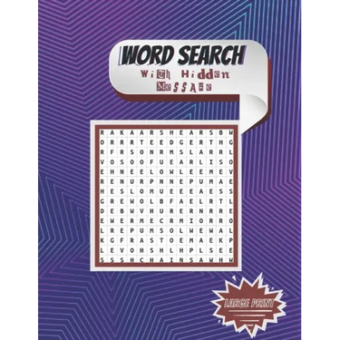 Word Search With Hidden Message Large Print: Fitness for your brain: Word Search With Hidden Message: Train your brain anywhere, anytime! - 218 Puzzle