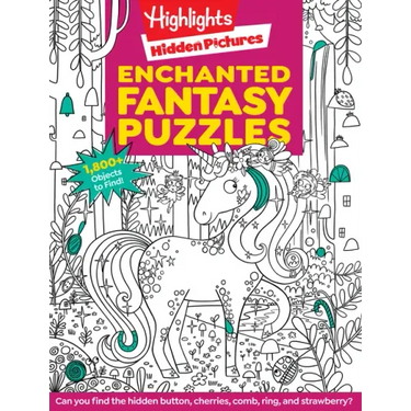 Enchanted Fantasy Puzzles: Seek and Find Puzzle Book, Fantasy Themed Puzzles with Enchanted Forest, Unicorns, Dragons and More for Kids