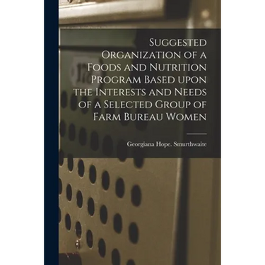 Suggested Organization of a Foods and Nutrition Program Based Upon the Interests and Needs of a Selected Group of Farm Bureau Women