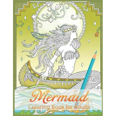 Mermaids Coloring Book: Stress Relieving Designs for Adults Relaxation