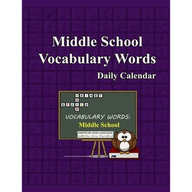 Whimsy Word Search, Middle School Vocabulary Words - Daily Calendar - In ASL