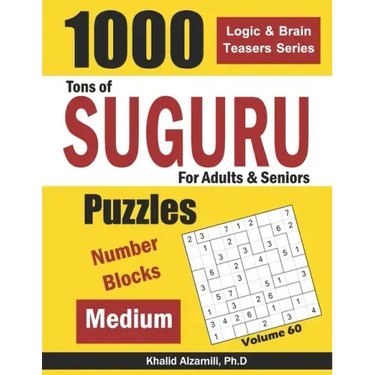 Tons of Suguru for Adults & Seniors: 1000 Medium Number Blocks Puzzles
