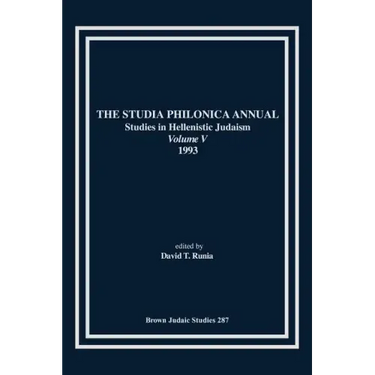 The Studia Philonica Annual V, 1993