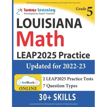 LEAP Test Prep: 5th Grade Math Practice Workbook and Full-length Online Assessments: LEAP Study Guide