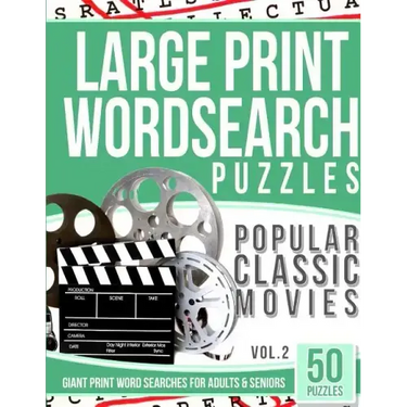 Large Print Wordsearches Puzzles Popular Classic Movies v.2: Giant Print Word Searches for Adults & Seniors