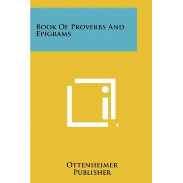 Book Of Proverbs And Epigrams