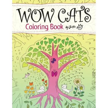 WOW CATS Coloring Book by Junko (Japanese-English edition)