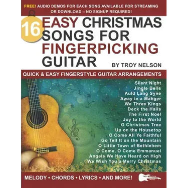 16 Easy Christmas Songs for Fingerpicking Guitar: Quick & Easy Fingerstyle Guitar Arrangements