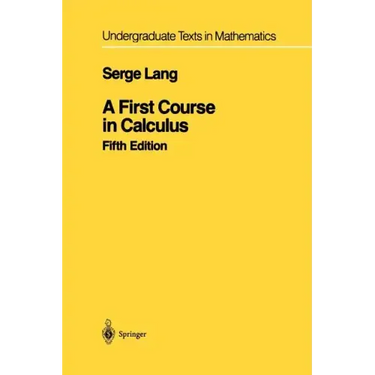 A First Course in Calculus