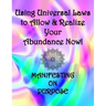 Using Universal Laws to Allow & Realize Your Abundance Now! Manifesting on Purpose