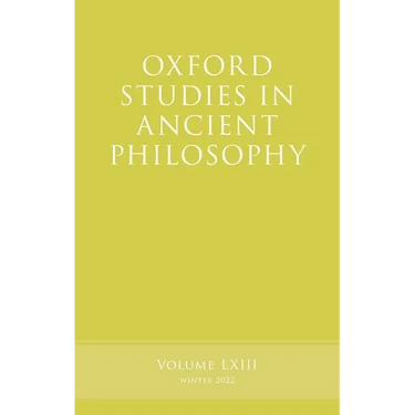 Oxford Studies in Ancient Philosophy, Volume 63
