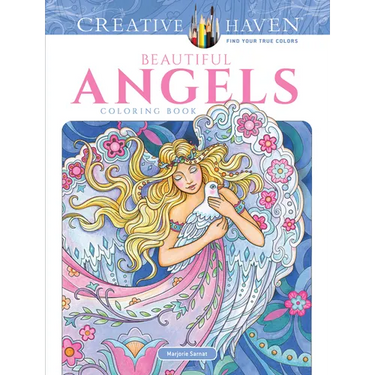 Creative Haven Beautiful Angels Coloring Book