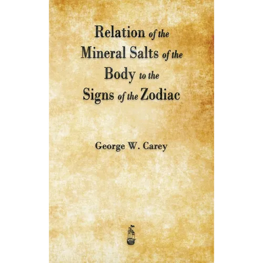 Relation of the Mineral Salts of the Body to the Signs of the Zodiac