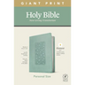 NLT Personal Size Giant Print Bible, Filament Enabled Edition (Red Letter, Leatherlike, Floral Frame Teal)