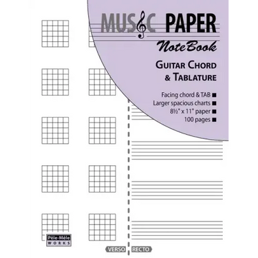 MUSIC PAPER NoteBook - Guitar Chord & Tablature