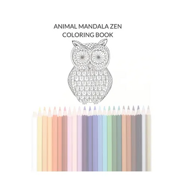 Animal Mandala Zen Adult Coloring Book