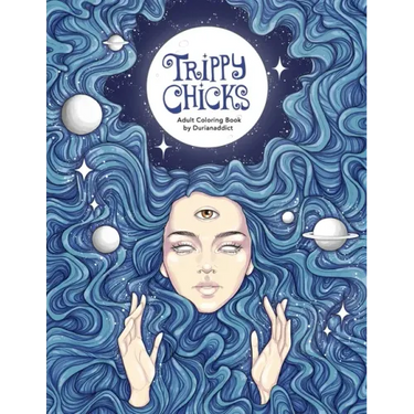 Trippy Chicks Adult Coloring Book