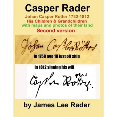 Casper Rader 1732-1812 Wythe county, Virginia