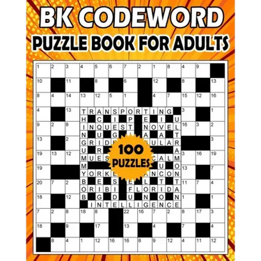 BK Codeword puzzle book for adults: Large print codebreaker puzzle book for adults & seniors - 100 Puzzle from (BK Bouchama)