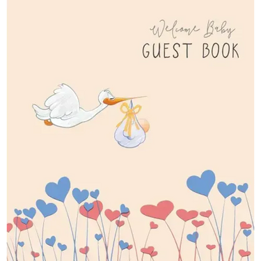 BABY SHOWER GUEST BOOK with GIFT LOG (Hardcover) for Baby Naming Day, Baby Shower Party, Christening or Baptism Ceremony, Welcome Baby Party: For baby