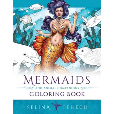 Mermaids and Animal Companions Coloring Book: Fantasy Coloring for Grown Ups