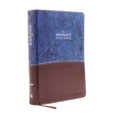 NIV, the Woman's Study Bible, Imitation Leather, Blue/Brown, Full-Color: Receiving God's Truth for Balance, Hope, and Transformation