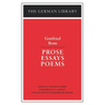 Prose Essays Poems: Gottfried Benn