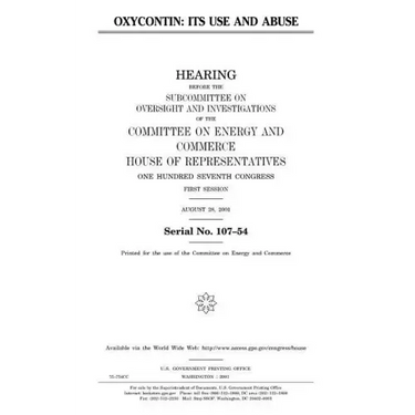 OxyContin: its use and abuse