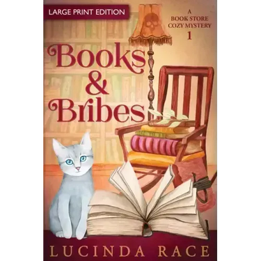 Books & Bribes Large Print: A Paranormal Witch Cozy Mystery