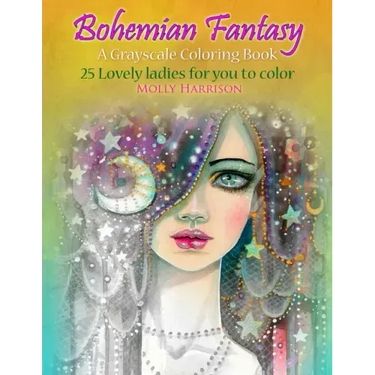 Bohemian Fantasy: A Grayscale Coloring Book