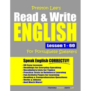 Preston Lee's Read & Write English Lesson 1 - 60 For Portuguese Speakers
