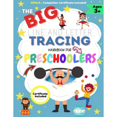 The BIG Line and Letter Tracing Workbook For Preschoolers: A Workbook Kids to Practice Pen Control, Line Tracing, Shapes the Alphabet, Word Structure