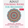 Adult Coloring Books for Beginners Vol 1: Sampler Sets - Mandalas & Patterns (With Beginners Guide)