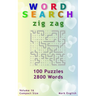 Word Search: Zig Zag, 100 Puzzles, 2800 Words, Volume 16, Compact 5"x8" Size