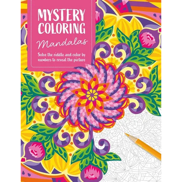Mystery Coloring Mandalas: Solve the Riddle and Color by Numbers to Reveal the Picture