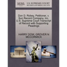 Don D. Robey, Petitioner, V. Sun Record Company, Inc. U.S. Supreme Court Transcript of Record with Supporting Pleadings
