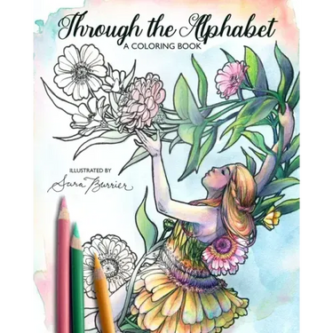 Through the Alphabet: A Coloring Book by Illustrator Sara Burrier