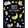 Cow Planner 2023: Cute 2023 Daily Organizer: January-December (12 Months) Pretty Farm Animal Scheduler With Calves, Moon & Hearts