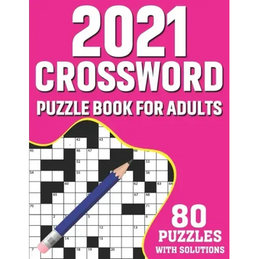 2021 Crossword Puzzle Book For Adults: 80 Medium-Hard Crossword Puzzles Book For Adults As A Great Educational Gift For Holiday Enjoyment for Adult, S
