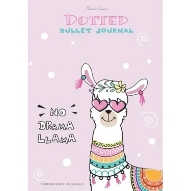 Dotted Bullet Journal - No Drama Llama: Medium A5 - 5.83X8.27