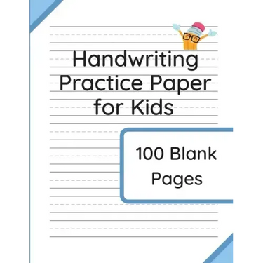 Handwriting Practice Paper for Kids: 100 Blank Pages of Kindergarten Writing Paper with Wide Lines